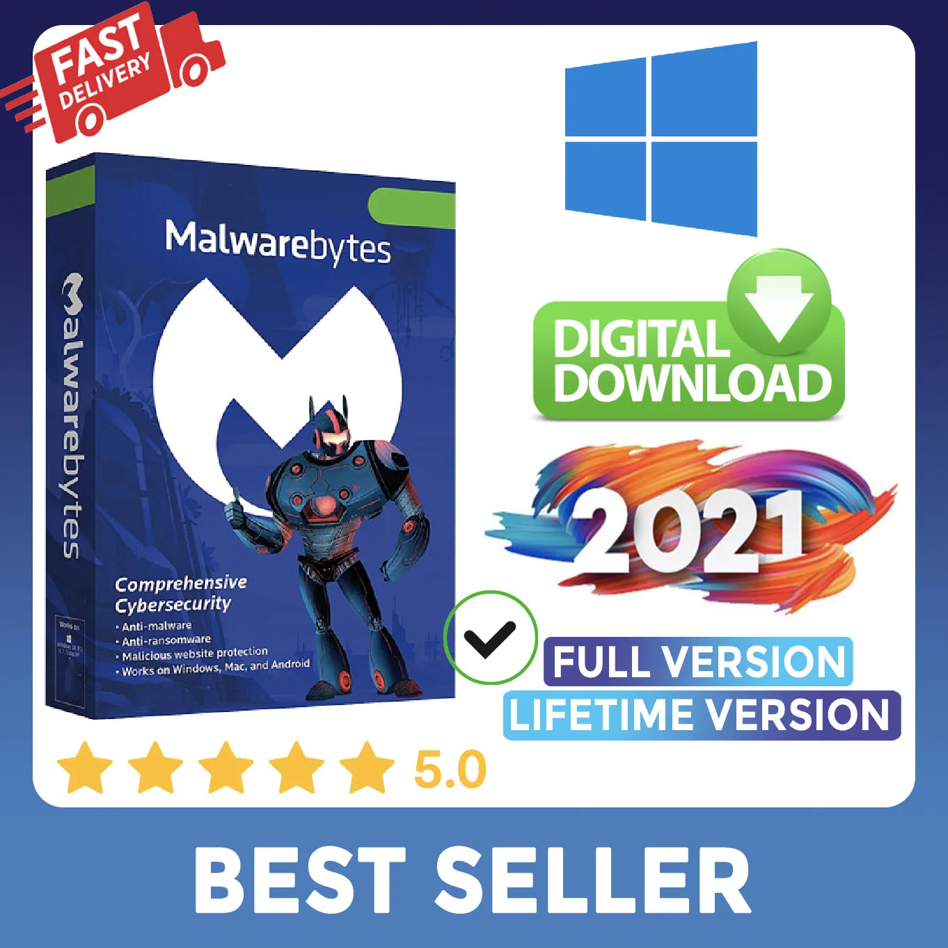 Malwarebytes Premium 4 2021, versión completa, para Windows, última versión