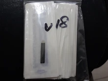 Agujas de Microblading de Lamina negra, en forma de U, 18 Pines, cuchillas y agujas para tatuajes, bolígrafo para bordar permanente, 0,18mm, 50 Uds.