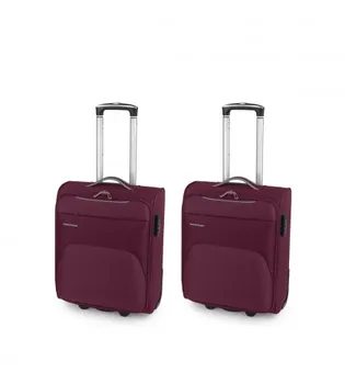 

Set 2 Suitcases Cabin Soft 2R Gabol Zambia Bordeaux