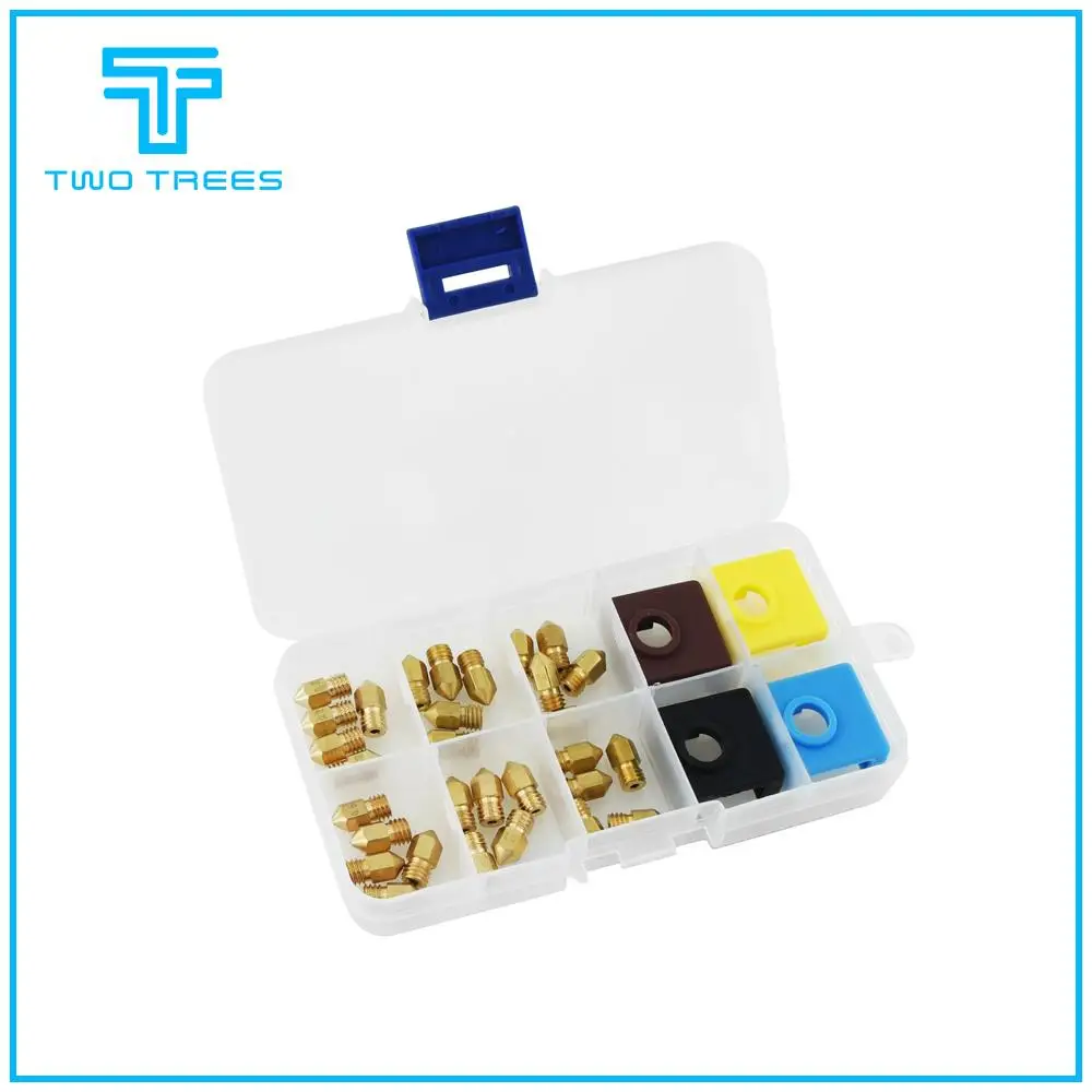 Mk8 Nozzle Package 3d Printing Parts Ender 3 Nozzle Tools 3d Printer Accessories Mk8 Silicone Sock For Cr10 3d Printer Parts Accessories Aliexpress