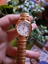 Reloj de cuarzo Vintage para hombre y mujer, pulsera elástica de oro y plata, de negocios, para parejas, para fiesta y oficina, 1 Uds.