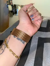 Correa de reloj elástica para Iwatch de 38mm, 40mm, 44mm y 42mm para mujer, banda de acero inoxidable para Apple Watch Series 6, 5, 4, 3, Se 2, expansión de lujo