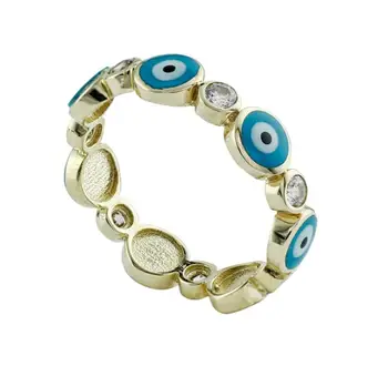 

Turquoise Tamtur Eye Evil Eye Ring 01-160-YML007
