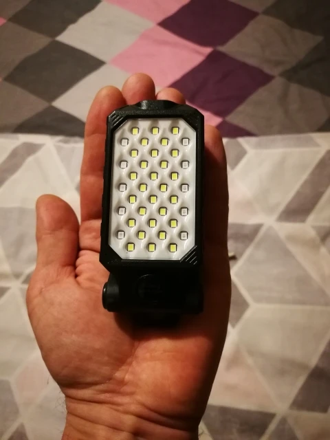 Портативный светодиодный регулируемый фонарь COB Work Light с USB аккумулятором фото обзор