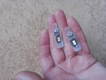 Luz LED para Interior de coche, lámpara de cuña de 12V, T10 W5W, superbrillante, polaridad libre, protección de plástico, smd, para puerta de lectura