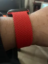 Correa de silicona trenzada elástica para Apple watch, correa de 44mm, 40mm, 38mm y 42mm para iWatch series 6, 5, 4, 3 se