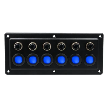 

Taidacent 6 Way Switch Panel 12-24V Universal Smart Touch Switch Board Commander Smart Touch Switch Panel for Car Refit Control