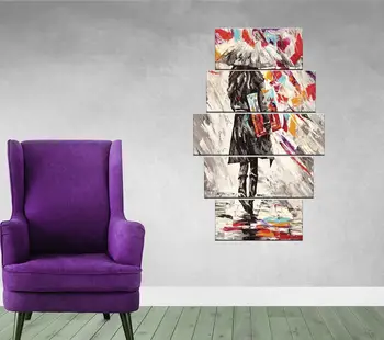 

Walking in the rain Human 5 Piece Mdf Table