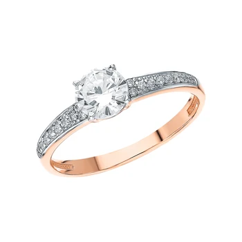 

Silver ring with cubic zirconia sunlight sample 925