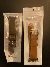 Correa de cuero de alta calidad para iWatch 40mm 44mm, correa de una sola vuelta para Apple watch 42mm 38mm Series 1 2 3 4 5 6 se
