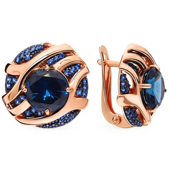 

Silver earrings with Topaz and nanosaphires sunlight sample 925