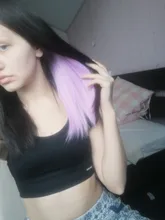 Extensión de cabello Natural sintético con Clip, extensiones de cabello de color liso, rosa, morado, verde, piezas falsas de cabello