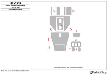 

Interior trim for Land Rover Discovery 1999-2002. Set L1045.