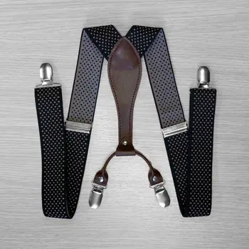 

Suspenders for trousers wide (3.5 cm, 4 clips, black) 54404