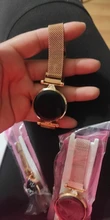 Relojes magnéticos digitales de lujo para mujer, de acero inoxidable, dorado, rosa, LED, de cuarzo, femenino