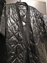 Cotton-Padded Three-Quarter-Sleeve Coat Women Fashion EAM Bandage Spring Autumn New Solid