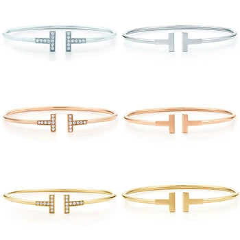 

New original 1:1100% S925 Sterling Silver Zircon Wire Charm Bracelet Fashion High Quality Women's Luxury Gift Free Shipping