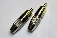 Conector macho RCA sin soldadura, adaptador de enchufe para enchufe de Cable de Audio, vídeo, CCTV, cámara, sin soldadura, alta cantidad, 1/4/10 Uds.