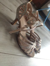 WUXIJIAO-Zapatos de baile de satén con diamantes de imitación para mujer, baile latino, suela suave, para salsa, tacón de 5 a 10cm