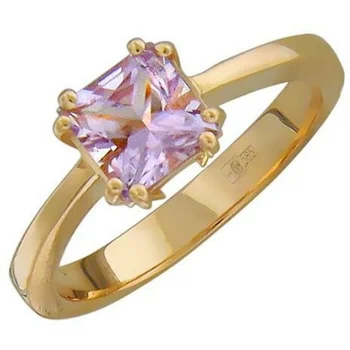 

Esthete ring with 1 amethyst in red gold