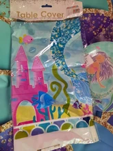 WEIGAO-Set decorativo para fiesta con motivo de La Sirenita, juego de vajilla desechable para cumpleaños, kit bajo el mar, para niña en su primer año