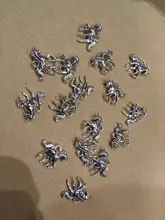 15 Uds. De colgantes de unicornio de caballo, 13x12mm, colgantes de Color plata antigua, fabricación artesanal, búsqueda de joyería tibetana