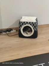 Cama para perros, gatos, cama blanda cama perrera casa cueva cama de saco para dormir Pad tienda mascotas invierno cálido y acogedor camas 2 tamaño L XL 2 colores