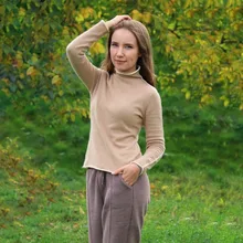 Winter Sweater Turtleneck Slim-Fit AMII Women Causal Autumn Minimalism for Spliced 12040303