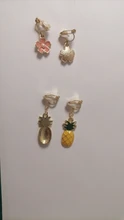 Pendientes de Clip con diseño de flor de estilo coreano para niñas, aretes sin Piercing, para fiesta, sin agujero