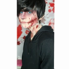 LUPU negro rubio corto pelucas de pelo sintético chico guapo Cosplay peluca Natural falsas pelo de alta temperatura de fibra