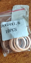 Gasket-Ring Sealing-Washer Flat-Seal Copper-Crush Brass M4 M16 DIN7603 M5 M8 Red M26