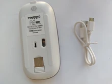 Ratón inalámbrico silencioso de 2,4 GHz, Mouse Opto electrónico, recargable por USB, RGB, 1600DPI, 4 teclas, para PC, portátil y ordenador