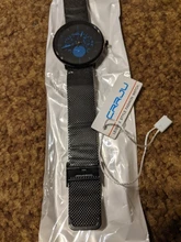CRRJU-Reloj de pulsera con correa de malla delgada para hombre, cronógrafo de moda, color azul, Retro, con flores huecas, informal, resistente al agua, 2021