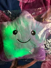 34CM Creative Toy Luminous Pillow Soft Stuffed Plush Glowing Colorful Stars Cushion Led