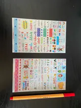 6 unidades/juego Kawaii, libro planificador de mercado de dibujo bonito, diario, decorar pegatinas de papelería, álbum de recortes transparente de PVC