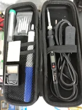 Juego de Kit de pistola para soldar LCD Digital, 60W, A-BF, 836D, soldadura de hierro, temperatura ajustable, herramientas eléctricas, puntas de soldadura