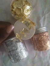 3g Oro de imitación plata hoja de cobre lentejuelas brillos de hoja de escamas hojas a granel papel de aluminio para dorado DIY decoración artística de uñas