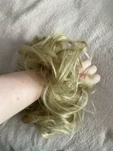 Diadema elástica para mujer, moño de pelo desgastado, banda elástica recta, extensión de cabello sintético