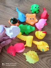 Bathing-Toy Float Swimming-Water-Toys Squeeze Animals Soft-Rubber Colorful Baby Sound-Squeaky