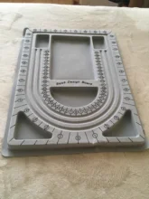 Tablero de cuentas aterciopeladas para fabricación de joyas, bandeja organizadora de Diseño Artesanal, accesorios de herramienta de medición, color gris