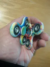 Arco Iris Heptagonal Spinner mano de aleación de Zinc de Fidget Spinner con rodamiento de Metal autismo añadir y TDAH alivia el estrés para Fidgety de la mano