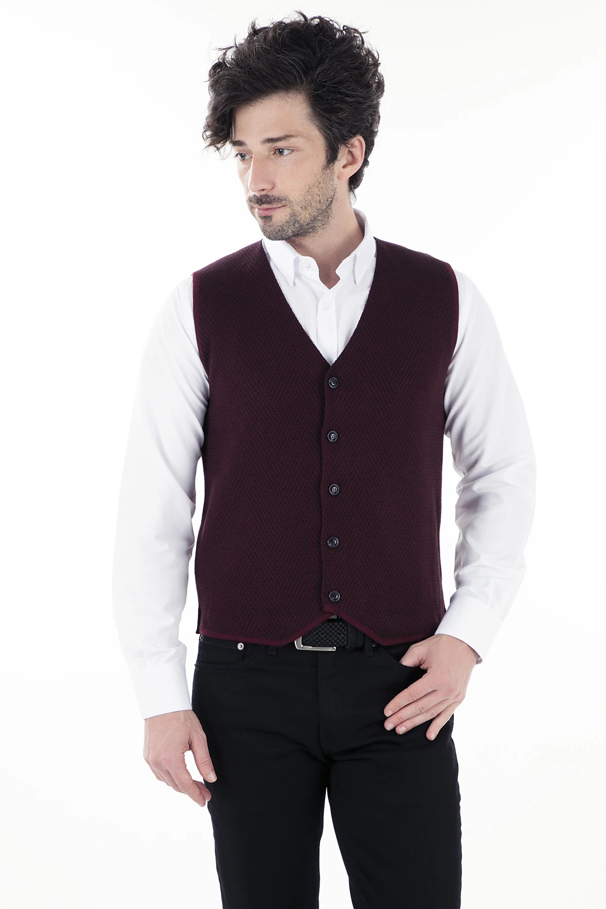 Buratti жилет, мужской жилет 430YE2025 - Цвет: Burgundy Black