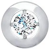 

Sokolov pendant with 1 Swarovski crystal in white gold