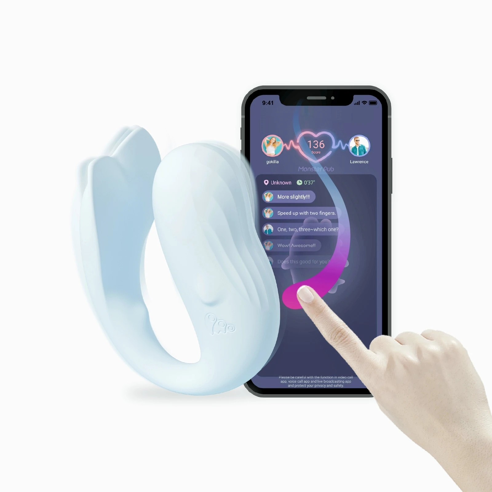 Вибратор с дистанционным управлением Monster Pub Bluetooth подогревом для тренировок Kegel |