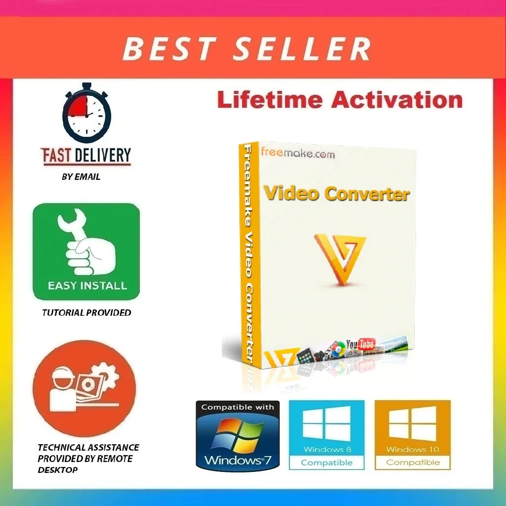 Freemake Video Converter Pack de oro de convertir a AVI MP4... WMV MKV... 3GP DVD MP3 iPad iPhone psp entrega rápida⚡📧