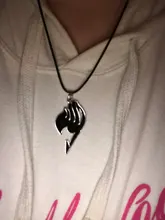 Collar de cola de hada para hombres y mujeres, colgante con logotipo de guild, joyería de Anime, cuerda de cuero, envío directo