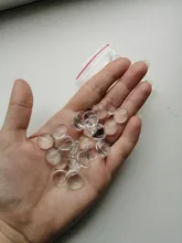 Aclovex-cabujón de cristal transparente para fabricación de joyas, cabujones redondos con parte trasera plana de 12mm, 20mm y 25mm, 1 paquete