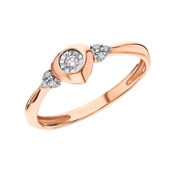 

Gold ring with diamonds sunlight sample 585