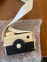 Cámara de juguete de madera para niños y bebés, accesorio de fotografía de decoración, juguete educativo colgante, regalos de cumpleaños y Navidad