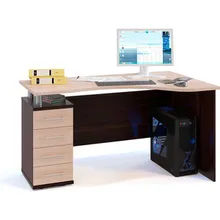 Стол компьютерный СОКОЛ КСТ-104.1 венге/беленый дуб левый